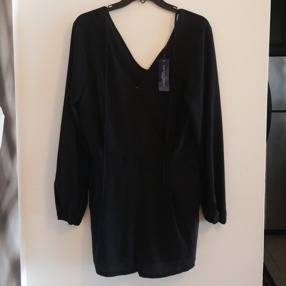 Jumpsuit Black Crepe Shorts
